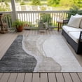 thumbnail image 6 of Addison Rugs Chantille Indoor/Outdoor Transitional Abstract Charcoal Washable Rectangle Rug, 3' x 5', 6 of 6