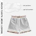 thumbnail image 5 of Kids' Beach Pants Comfortable Swim Trunks Small White and Pink Flowers Shorts for Pool Vacation and Lounge Wear 4T, 5 of 8