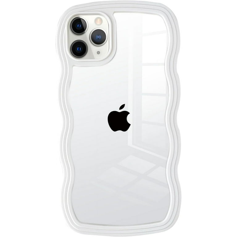 for iPhone 11 Pro Max Case Shockproof Clear Hybrid Slim Wave Frame