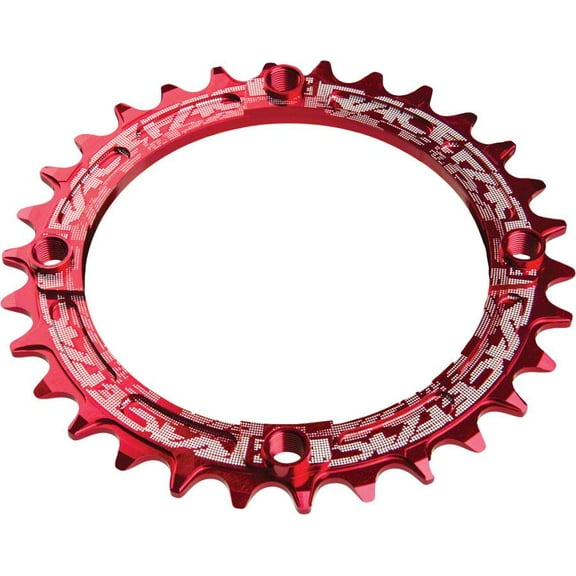 RaceFace Narrow Wide Chainring: 104mm BCD 30t Red