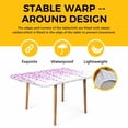 thumbnail image 4 of Purple Polka Dots Table Cloths for 3 Foot Rectangle Tables, Vintage Abstract Art Watercolor Patio Waterproof Elastic Fitted Tablecloths, Washable Rectangular Table Cover for Camping, 4 of 8