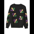 thumbnail image 3 of Sudadera de Extragrande con Cuello Redondo y Larga para Mujer Negro XL, 3 of 9