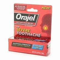 Orajel Maximum Strength Instant Pain Relief For Severe Toothache, Cooling Gel - 0.25 Oz, 6