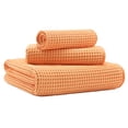 thumbnail image 1 of Juego de toallas de baño de microfibra con forma de gofre MICROFI de 3 piezas, 1 of 6