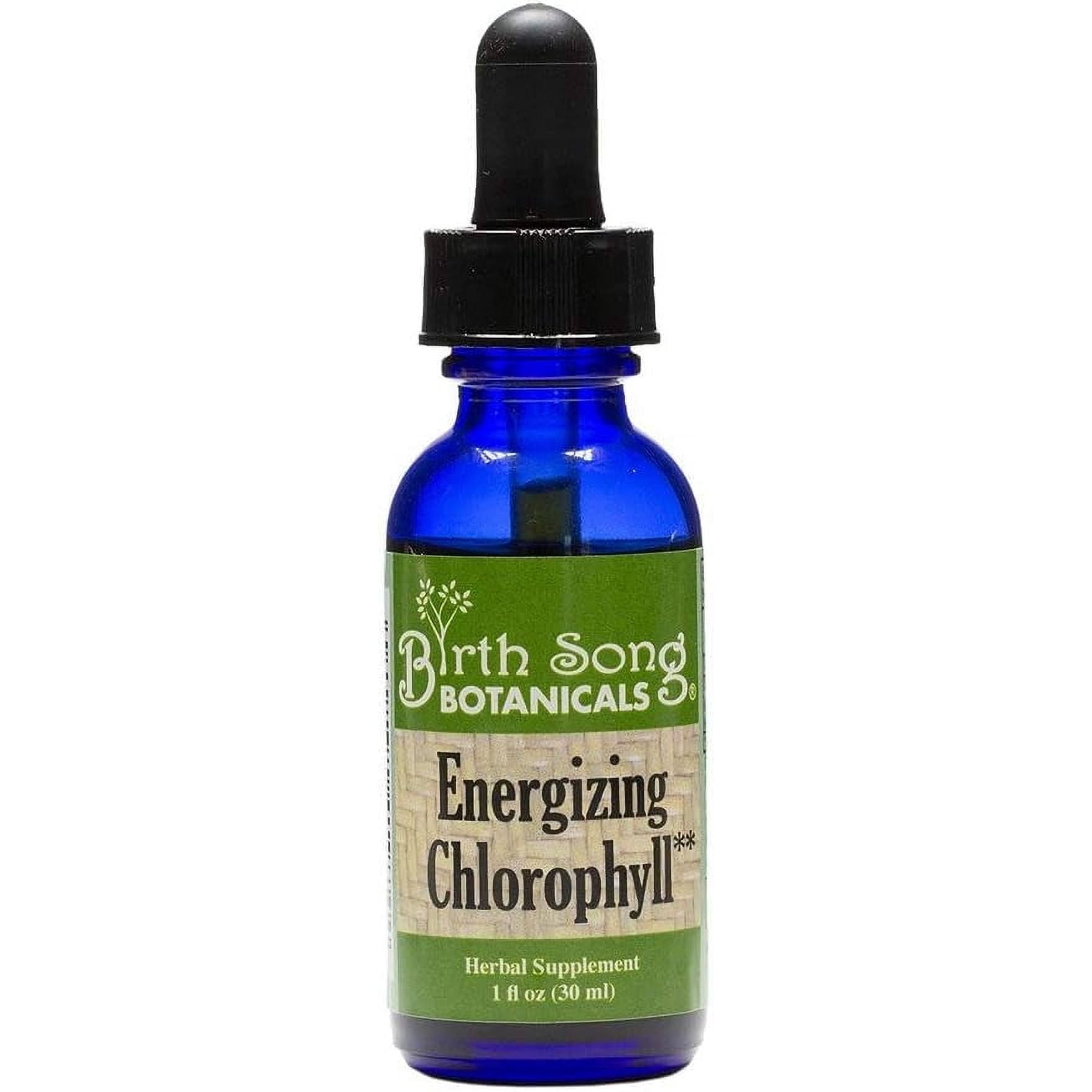 Birth Song Botanicals Energizing Chlorophyll Tincture Herbal Energy Support Supplement 1oz