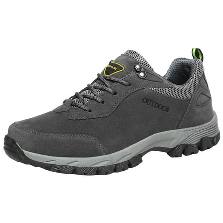 

nsendm Male Fashion Sneakers Adult Air 1 07 Mens Sneaker Summer New Pattern Solid Color Lace Up Flat Bottom Non Slip Comfort Mountaineering Sneaker Men Grey 8.5