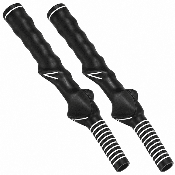 2 Pack Golf Grip Trainer Right Hand Swing Training Aid Golf Club Grip Teaching Tool Practice Warm Up Trainer for Beginners Kids Women Golf Instructors Rubber Non Slip Grip