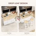 thumbnail image 4 of HOMCOM Mobile Kitchen Island with Charging Station, Drop Leaf Kitchen Cart, 4 of 10
