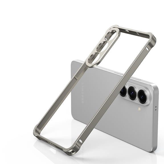 Aluminum Frame for Samsung Galaxy S26 Metal Bumper Frame Slim Hard Case Cover, with Camera Lens Protective Cover, No Backplane, Corners Drop Protection for Samsung Galaxy S26, Titanium