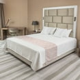 thumbnail image 1 of Abstract Bed Runner, Simplistic Ornate Pattern of Randomly Scattered Polka Dots or Spots, Decorative Accent Bedding Scarf for Hotels Homes and Guestrooms, Queen, Eggshell and Pale Ruby, by Ambesonne, 1 of 2