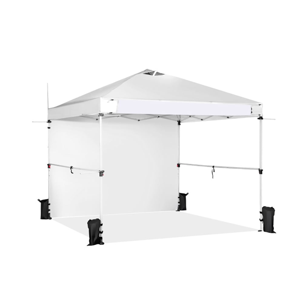 Aimee Lii 10 x 10 Feet Foldable Commercial Pop-up Canopy with Roller Bag and Banner Strip, Backyard Canopy Gazebo for Party Camping BBQ Events, White Aimee Lii 10 x 10 Feet Foldable Commercial Pop-up Canopy with Roller Bag and Banner Strip, Backyard Canopy Gazebo for Party Camping BBQ Events, White