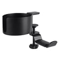 thumbnail image 1 of Soporte para auriculares Nikou 360 grados con almacenamiento de vasos de agua para escritorio color negro, 1 of 14