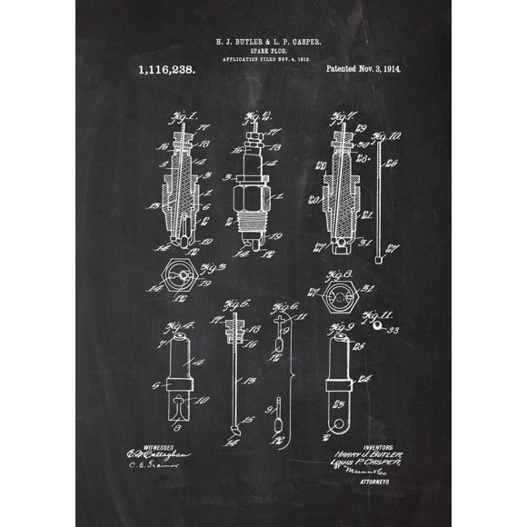 Engine Motor Mechanic Blueprints Posters Picture Vintage Mechanical Enthusiast Wall Art Decor Home Decoration For Living Room50 x 70 cm (without frame),SKU-11