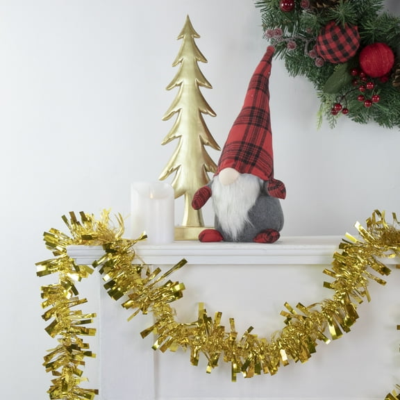 50' x 4" Gold Wide Cut Christmas Tinsel Garland - Unlit