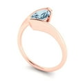 thumbnail image 2 of Solitaire Engagement Ring for Women - 2ct Natural Sky Blue Topaz in 18K Rose Gold Promise Ring, 2 of 6