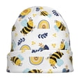 thumbnail image 7 of Naloa Bees And Rainbows Soft Beanie Hat, Knit Beanie Daily Beanie in Fine Knit for Women Men Winter Travel, Outdoor, 7 of 7