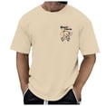 thumbnail image 6 of TrendOFT Shirts for Men Graphic Tees Back Side Graphic Print Short Sleeve Crew Neck Loose Casual Summer Tops Mens Tees Beige L, 6 of 8