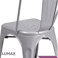thumbnail image 4 of Silla Metalica Moderna Lumax Estilo Industrial Tipo Tolix plateado, 4 of 7
