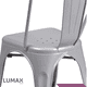 thumbnail image 4 of Silla Metalica Moderna Lumax Estilo Industrial Tipo Tolix plateado, 4 of 7