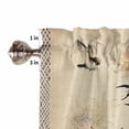 thumbnail image 5 of Tier Curtains 45 Inches Long, Retro Flower Bird, Window Treatment Curtain Drapes, Classical Spring Summer Plant Small Curtain Drapes for Bathroom Laundry Room, 27.5"x45", 2 Panels, 5 of 7