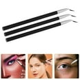 thumbnail image 2 of KAKOWELY Eyeliner Coude 3 Pcs Manche Long Pinceau Eyeliner Incliné Pinceau Lèvres Pinceau Maquillage pour Application Précise Pinceau Multifonctionnel pour Eyeliner Lèvres, 2 of 4