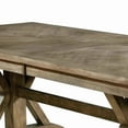 thumbnail image 5 of Transitional Style Wooden Dining Table with Trestle Base, Brown, 5 of 5