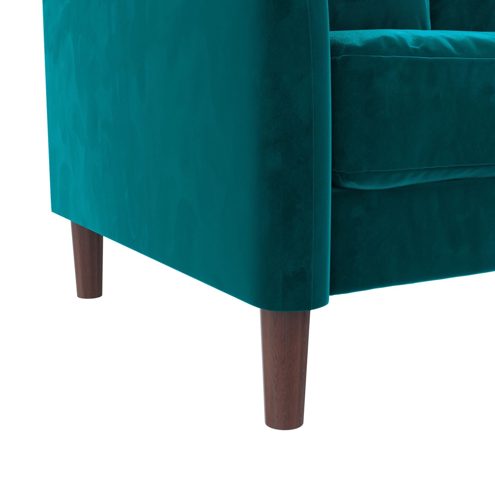 DHP Marbella 3-Seater Sofa Couch, Living Room Furniture, Green Velvet