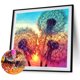thumbnail image 1 of Cuadros Decorativos Kit 5D cuadro de diamantes de imitación DIY puesta de sol diente de león taladro redondo completo pintura de diamante Tmvgtek embutido en tela, 1 of 9