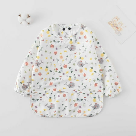 

DDWD Danish children‘s waterproof anti-dressing bib baby eating bib super soft PU waterproof baby bib anti-dirty Coverall