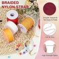 thumbnail image 3 of Uxcell Nylon Cord, Bracelet String Braided Nylon Thread for Jewelry Making Dark Red 109 Yard, 3 of 6