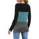 thumbnail image 5 of Twist Front Shirt, Polyester Casual Fashionable Elegant Color Block Tops For Shopping Dating, 5 of 6