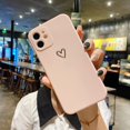 thumbnail image 3 of Compatible for iPhone 11 Case for Soft Silicone Gold Heart Pattern Slim Protective Shockproof Case for Women Girls for iPhone 11-Pink, 3 of 15