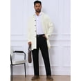 thumbnail image 2 of DARING DIVA Men's Trench Coat Lightweight Single Breasted Jacket Overcoat 2XL White, 2 of 6