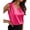 Hot Pink, variant on Womens Tank Tops Satin Silky V Neck Sleeveless Shirts Loose Casual Cami Summer Workout Flowy Tunic Top Pink L