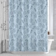 thumbnail image 2 of Ocean Animals Bathroom Shower Curtain, Shells Starfish Graffia Style Blue Background Waterproof Washable Soft Bath Curtain for Bathtub Decor with 12 Hooks&Grommet, 48x72 Inch, 2 of 9