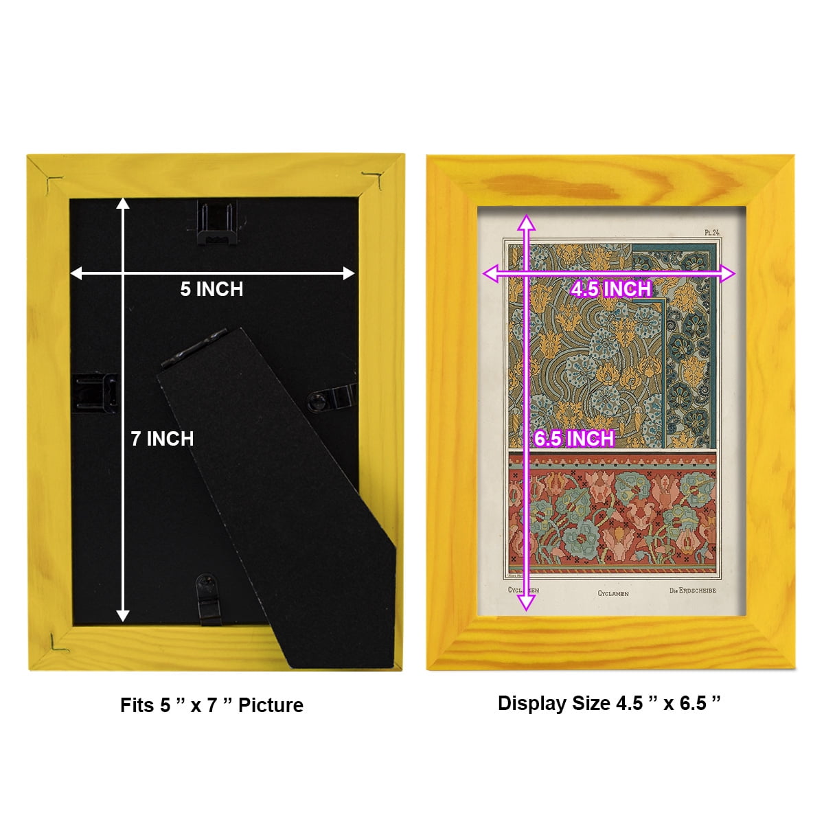 Nouveau Decorative I - Framed Print w/glass - Sunflower Yellow