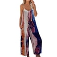 thumbnail image 2 of LSLJS Combishort à Poches Décontractée Boho à Rayures Imprimées pour Femmes, Combinaison Longue à Bretelles, Cadeaux pour Femmes, 2 of 5
