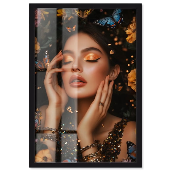 Dreaming of Butterflies and Whimsy II Shadowbox Print Fashion Wall Decor by Art Remedy, Black Frame, 10 x 15