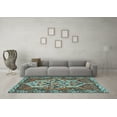 thumbnail image 3 of Ahgly Company Indoor Square Persian Light Blue Traditional Area Rugs, 6' Square, 3 of 4