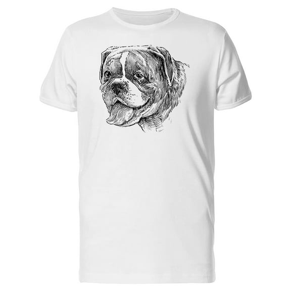 Portrait Sketch Of Dog Tee Men's -Image by Shutterstock
