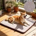 thumbnail image 5 of Pressure Activated Gel Self-Cooling Pet Mat Machine Washable Cloth Heat Absorb Dog Cat Bed Extra Big Floor Cushion For Large Breed Pets Hot Weather 59.1"× 39.4", 5 of 6