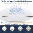 thumbnail image 4 of 1 MIDDLE ONE Body Pillow, Memory Foam Body Pillows for Adults Sleeping, Long Pillow for Bed, Big Large Firm Full Body Pillow for Side Sleeper, 20x54, 4 of 9