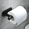 thumbnail image 3 of YIGII Adhesive Toilet Paper Holder - Self Adhesive Black Toilet Paper Roll Holder Wall Mount for Bathroom and Kitchen, SUS-304 Stainless Steel, 3 of 7