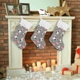 thumbnail image 7 of Coolnut Cow Print Christmas Stocking, Personalized Large Candy Stocking, Xmas Stockings Decoration Hanging Gift for Family Holiday Party Ornaments Decor Fireplace, 7 of 7