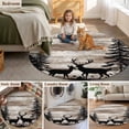 thumbnail image 5 of Deer Silhouettes Round Area Rug 8Ft Washable Large Circle Rugs for Living Room Dorm, Trees Wooden Retro Art Farmhouse Non-Slip Carpet Floor Mats Indoor Outdoor Carpet Runner Aesthetic Home Decor, 5 of 8