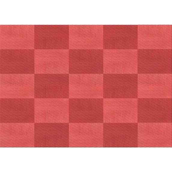 Ahgly Company Indoor Rectangle Patterned Red Area Rugs, 7' x 9'