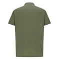 thumbnail image 4 of JUNWELL Men‘s Henley Shirt Solid Color Button Sport Shirt Round Neck Short Sleeve Tops with Pocket, 4 of 5