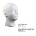 thumbnail image 3 of Plenkra Tall White Male Mannequin Head Model Long Neck Foam Manikin Wig Stand, Hat Glasses Scarf Display Holder, Photography Props for Hair Accessories, 3 of 9