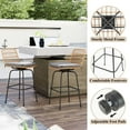 thumbnail image 6 of Costway Patio 360° Swivel Bar Stools Set of 2 with Backrests & Footrests Soft Seat Cushions, 6 of 9