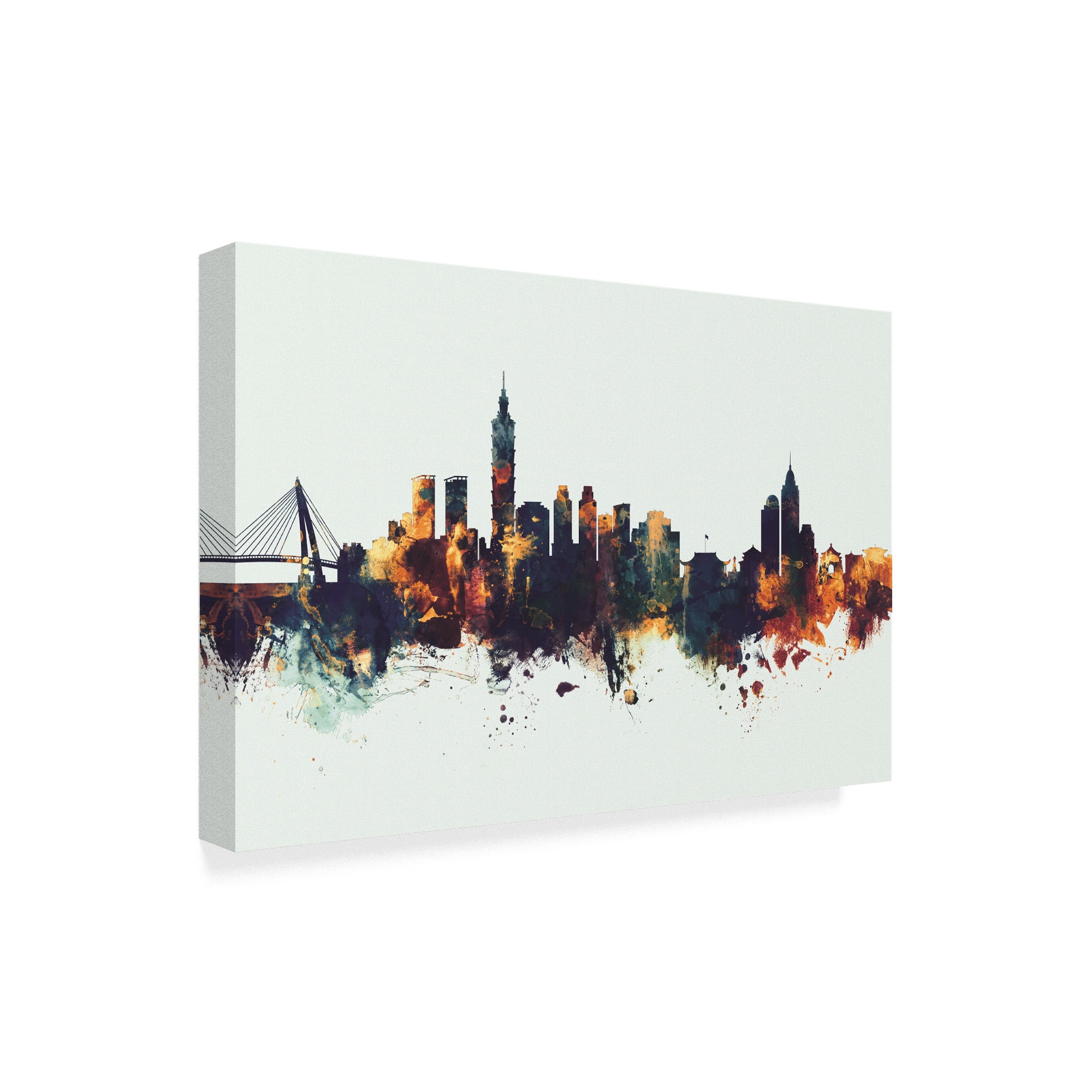 Trademark Fine Art 'Taipei Taiwan Skyline IV' Canvas Art by Michael Tompsett